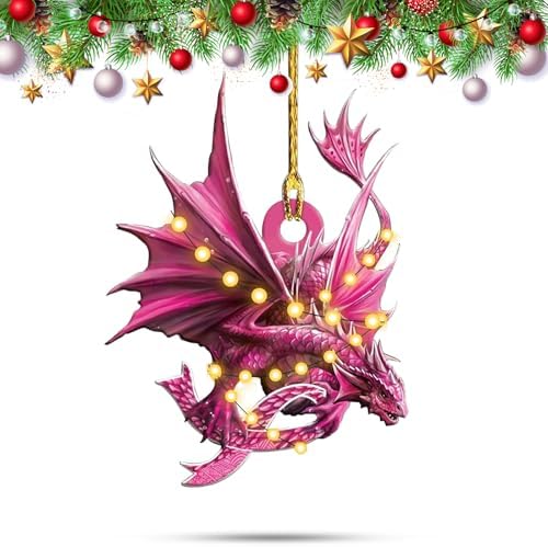 2024 Dragon Christmas Tree Ornaments - 32 Unique Acrylic Decorations