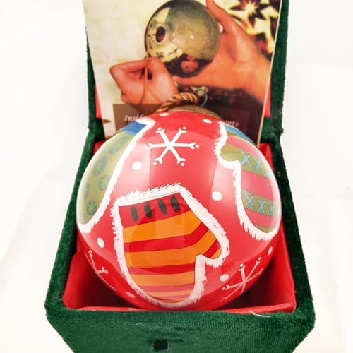 Handcrafted Inside-Painted Glass Ornament - Premium Art with Gift Box
