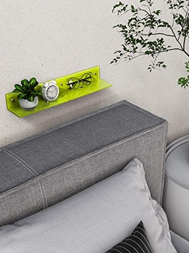 Neon Green Floating Shelf Set of 2 with Cable Clips