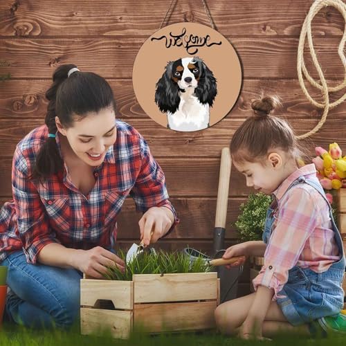 Cute Puppy Dog Wreath Hanger for Front Door Welcome Sign