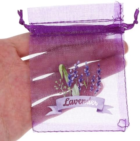 LUOZZY 20pcs Lavender Sachet Bags Purple Drawstring