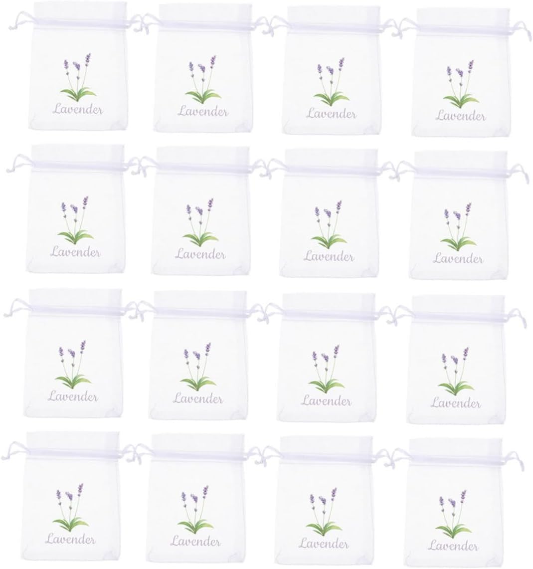 Cabilock 20pcs Lavender Sachets Breathable Mesh Pouches
