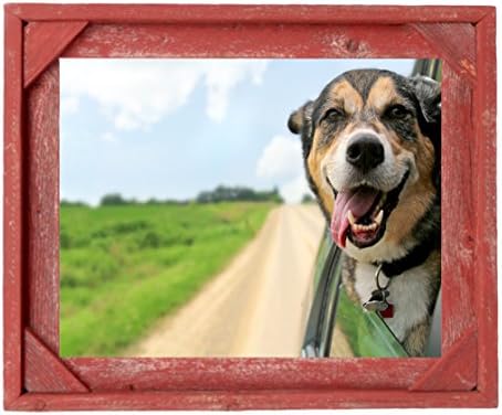 BarnwoodUSA Farmhouse Corner Frame 10x10 Rustic Red