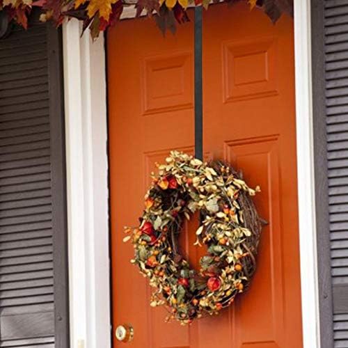 2 Pack Door Wreath Hanger Hooks 15 Inch Metal Black