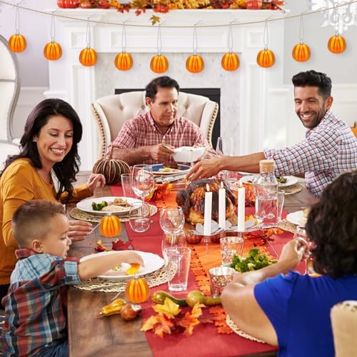 12 Pcs Thanksgiving Pumpkin Hanging Ornament for Fall Decorations