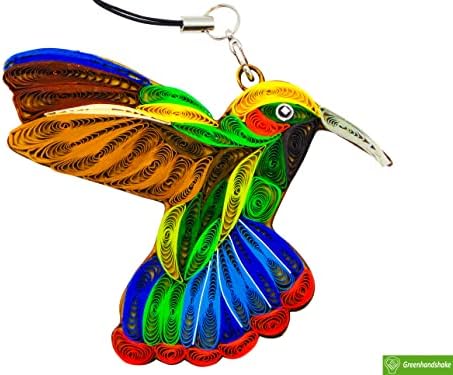 Colorful Hummingbird Hanging Ornament by GREENHANDSHAKE