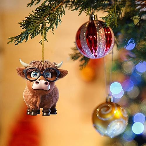 Cute Cartoon Cow Pendant for Car Home Decor