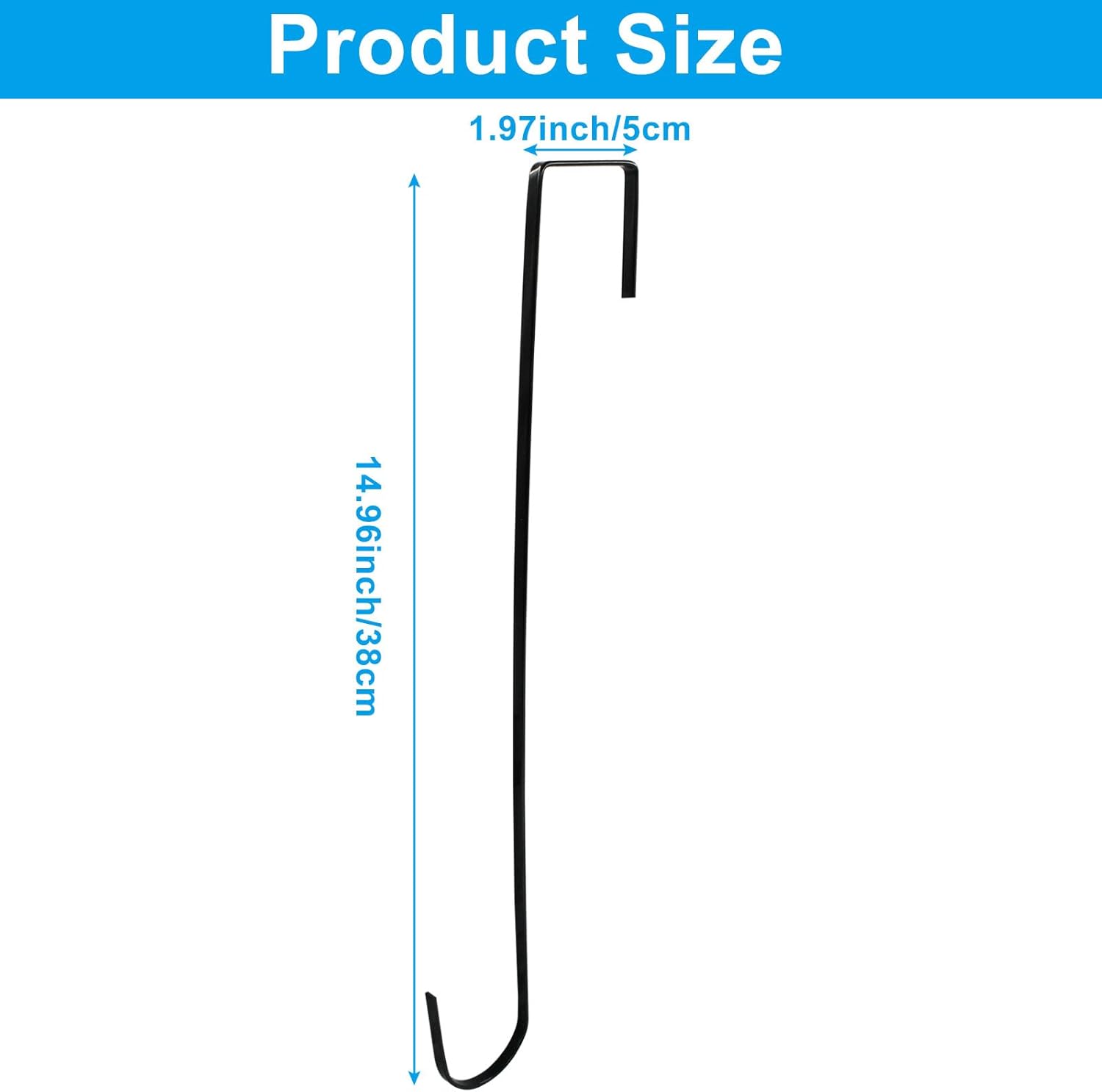 2 Pack 15 Inch Wreath Hangers for Front Door