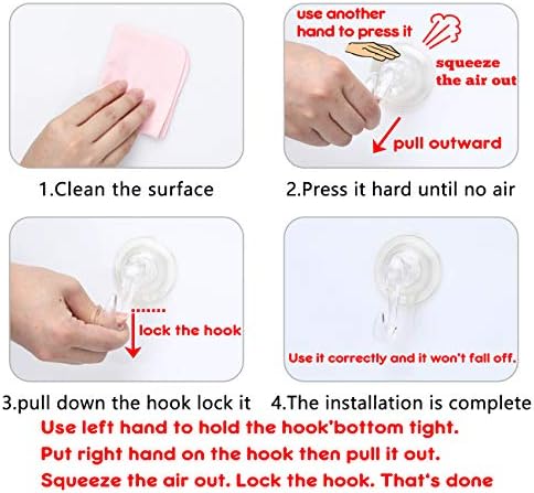 Christmas Wreath Holders Glass Window Door Hooks 6PCS