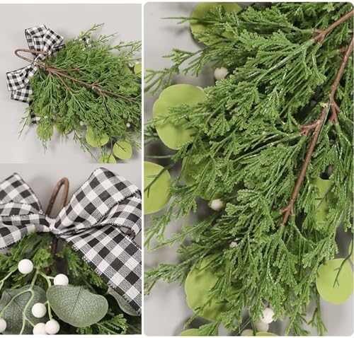 Firlar Eucalyptus Swag with Bow Wall Hanging Wreath