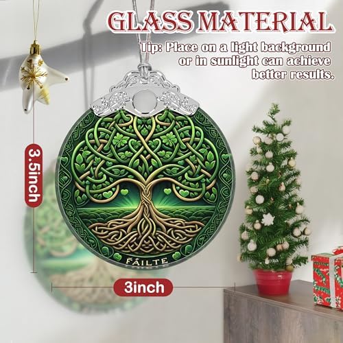 Tree of Life Stained Glass Hanging Ornament - Christmas Decor