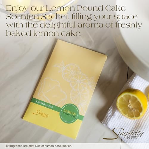 Lemon Poundcake Scented Sachets Pack of 3 Home Use