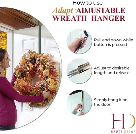 Haute Decor Adjustable Wreath Hanger - 20 Lb Capacity