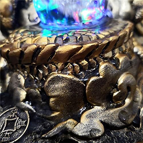 Indoor Tabletop Fountain with Chinese Dragon Decor