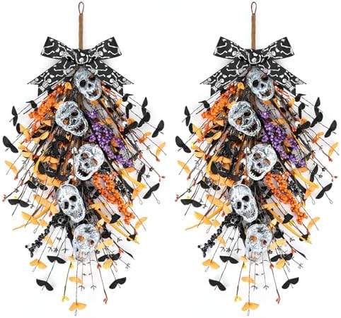 22 Halloween Wreath with Candy Berries 2 PCS