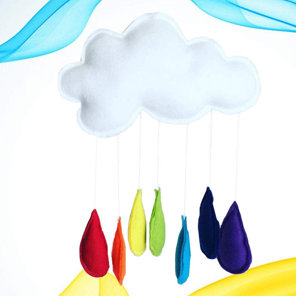 Cloud Rainbow Raindrops Wall Mobile Decor