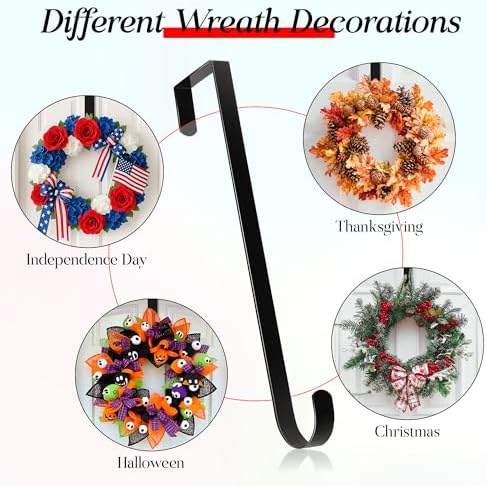 MCFULL 14 Inch Wreath Hangers for Front Door