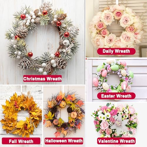 4 Pack Solid Wreath Hangers for Front Door