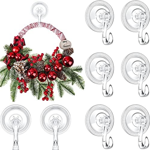 Yookeer Heavy Duty Suction Cup Wreath Hanger Hooks 8 Pcs
