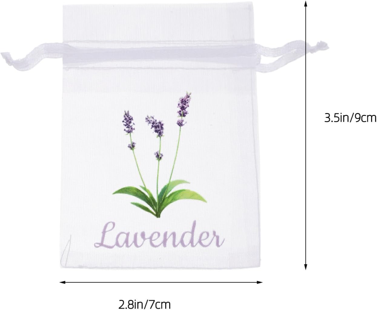 20pcs Lavender Embroidered Organza Sachet Bags for Herbs Spices Jewelry