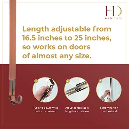 Haute Decor Adjustable Wreath Hanger - 20 Lb Capacity 1