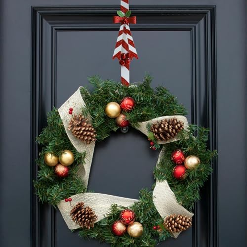2 Pack Candy Cane Wreath Hangers for Front Door