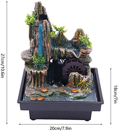 Small Fountain Rockery with LED Light and Atomizer