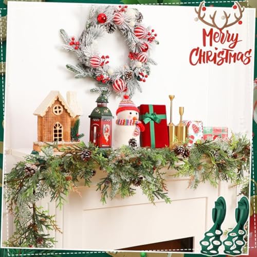 8pcs Christmas Garland Ties Wreath Holder