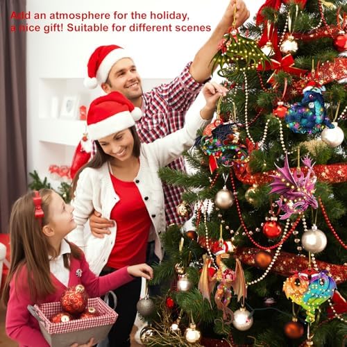 2024 Dragon Christmas Tree Ornaments - 32 Unique Acrylic Decorations
