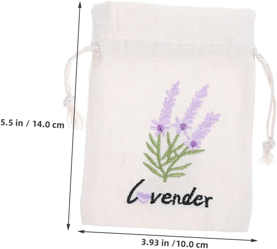 Cabilock 5pcs Lavender Sachet Bags Drawstring Favor Pouches
