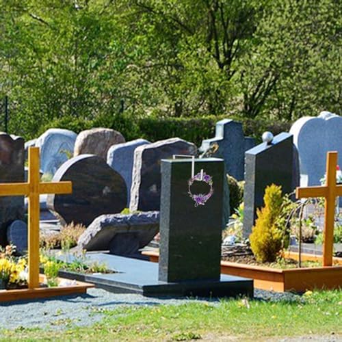 Alipis Iron Adjustable Headstone Wreath Hanger