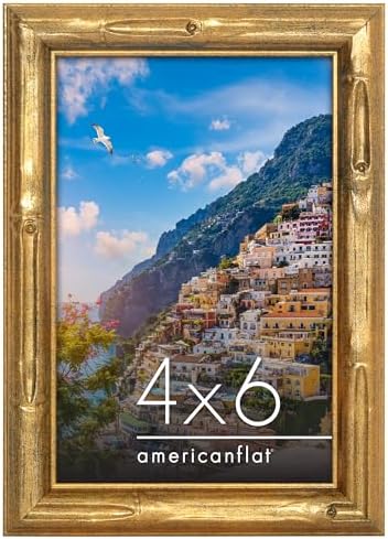Americanflat 4x6 Bamboo Frame with Gold Finish