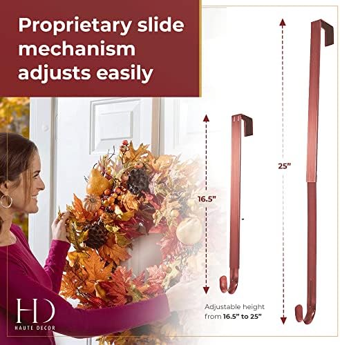 Haute Decor Adjustable Wreath Hanger - 20 Lb Capacity 1