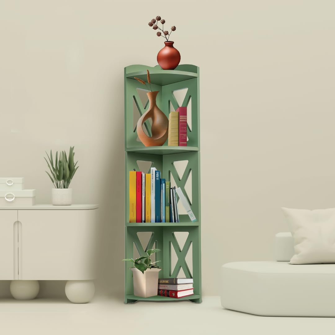 NHZ Corner Shelf Stand 4 Tier Bookcase Plant Stand
