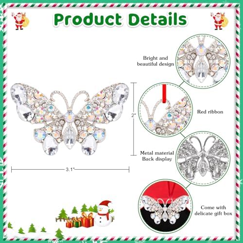 D24TIME Metal Butterfly Christmas Ornaments 2025