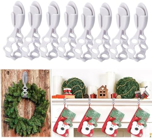 8pcs Christmas Garland Ties Wreath Holder