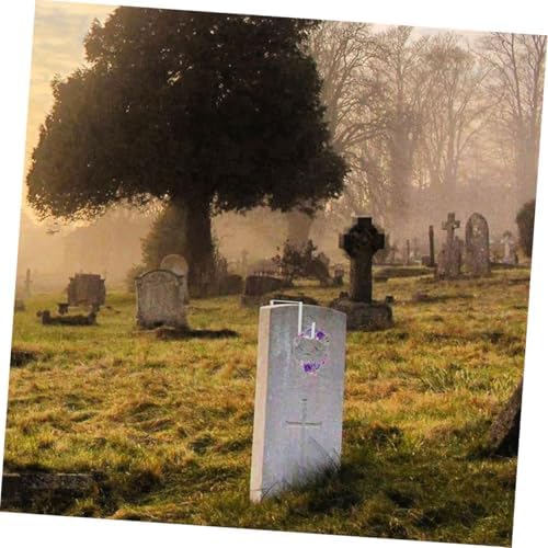 2Pcs Iron Wreath Hanger for Cemetery Headstone Decoration