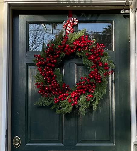 14 Inch Metal Candy Cane Wreath Hanger