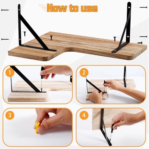 CACASO Corner Floating Shelves Set of 5