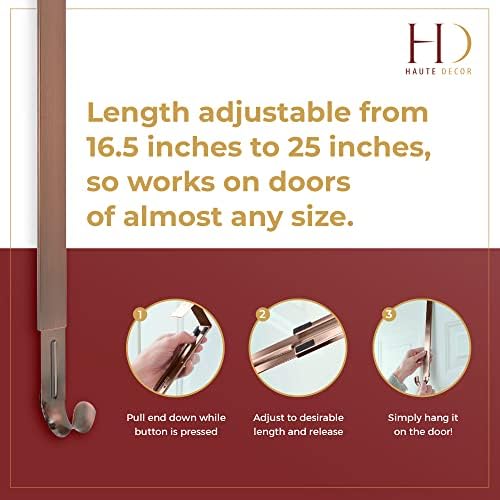 Haute Decor Adjustable Wreath Hanger with Interchangeable Icons