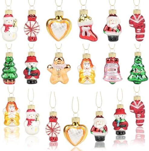 12PCS Glass Christmas Ornaments for Tree and Wreath
