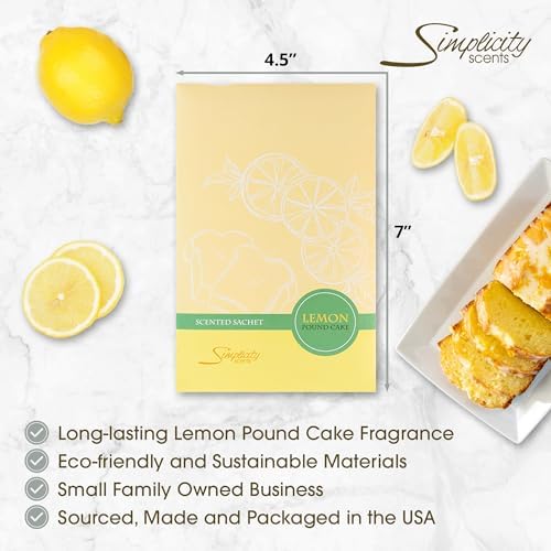 Lemon Poundcake Scented Sachets Pack of 3 Home Use