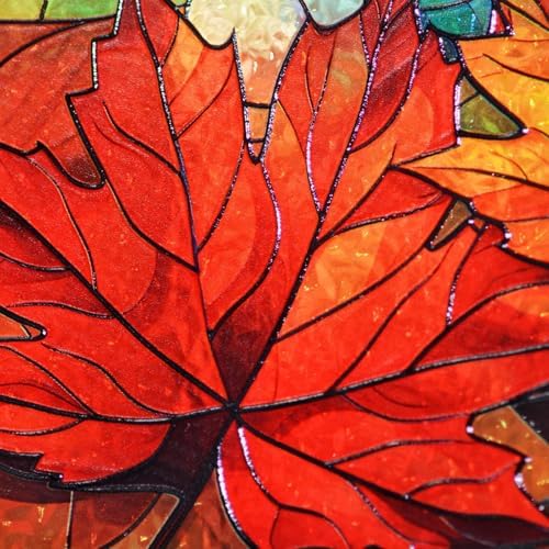 Autumn Maple Leaf Suncatcher Window Hanging Decor