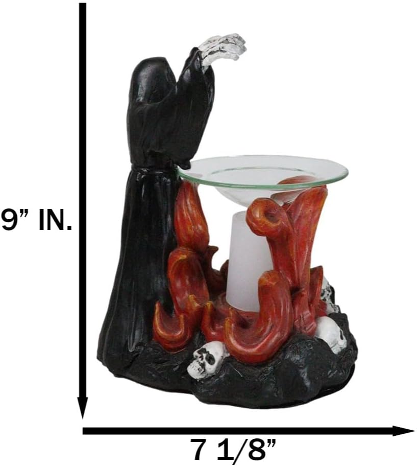 Ebros Fantasy Dark Grim Reaper Oil Burner Sculpture