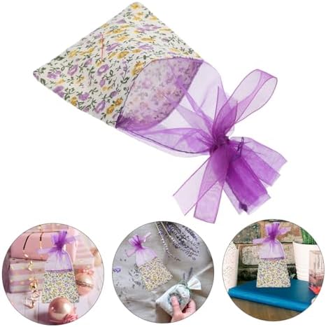10Pcs Lavender Sachet Bags Organza Drawstring Storage for Aromatherapy