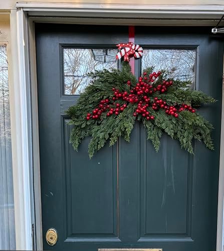14 Inch Metal Candy Cane Wreath Hanger