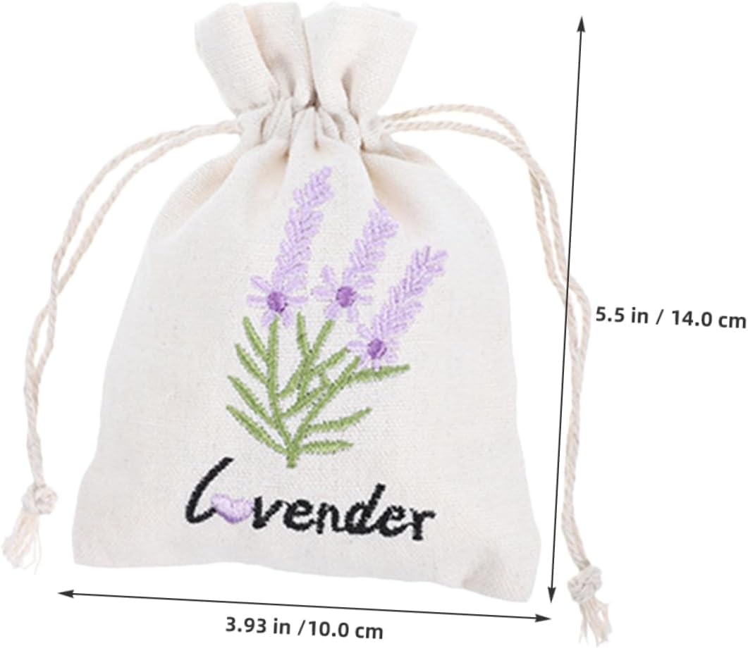Zerodeko 5pcs Canvas Drawstring Pouches for Jewelry and Aromatherapy