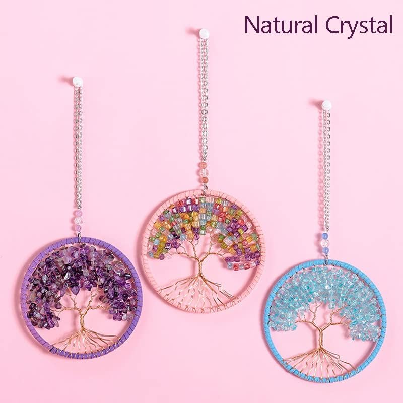 Tree of Life Hanging Ornament with Chakra Stones