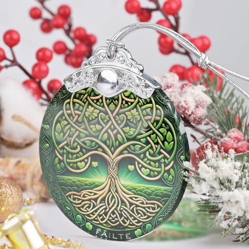 Tree of Life Stained Glass Hanging Ornament - Christmas Decor