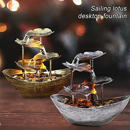 TOMYEUS Indoor Tabletop Fountain with LED Lights